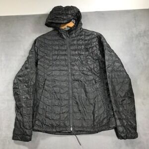 The North Face Thermoball Hooded Jacket Mens Small S Black Puffer Full Zip